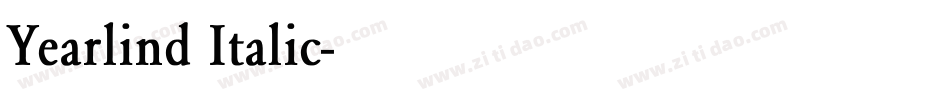 Yearlind Italic字体转换